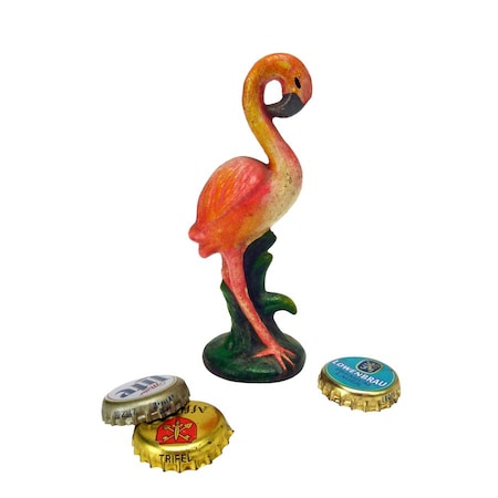 Pink Flamingo Cast Iron Bottle Opener, PK 2